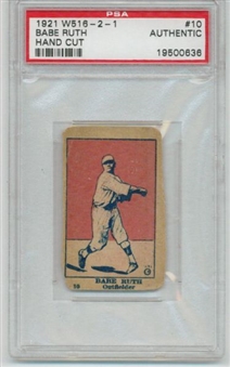 1921 W516-2-1 Babe Ruth PSA Authentic 